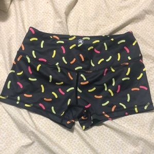 Small Feed Me Fight Me Sprinkle Booty Shorts
